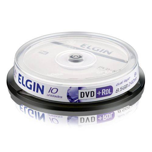 DVD+r Gravável 8,5 Gb 240 Min Dual Layer 8x Elgin – 10 U