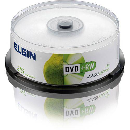 DVD Regravavel DVD+rw 4,7gb/120min/4x Elgin Tubo-25