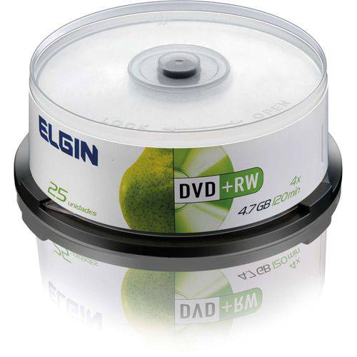Dvd Regravavel Dvd+rw 4,7gb/120min/4x Elgin Tubo-25