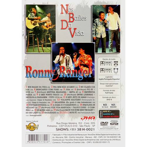 DVD Ronny & Rangel - Nos Bailes da Vida: ao Vivo
