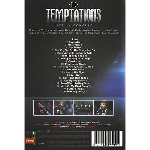 DVD The Temptations: Live In Concert