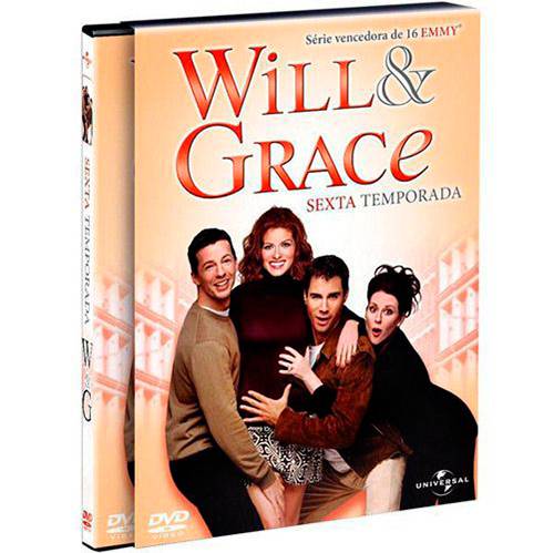 DVD Will & Grace 6ª Temporada (4 DVDs)