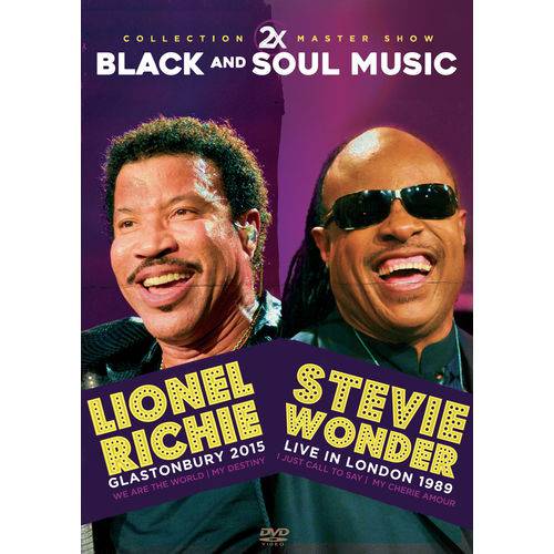DVD 2x Black And Soul Music Lionel Ritchie e Stevie Wonder