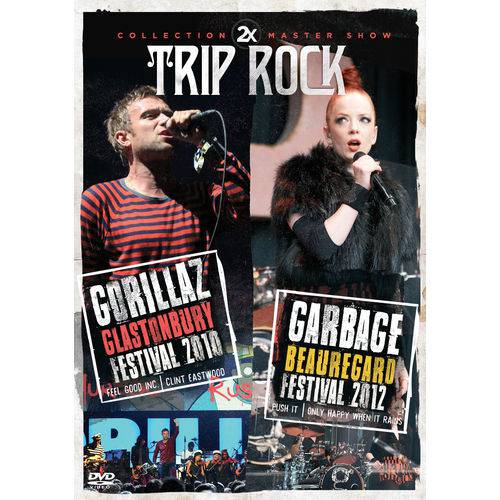 DVD 2x Trip Rock Gorillaz e Garbage