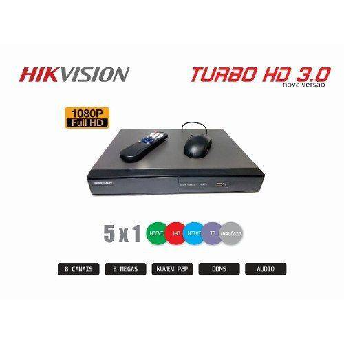 Dvr 8 Canais 3mp Full HD Turbo Hikvision Ds-7208hqhi-k1
