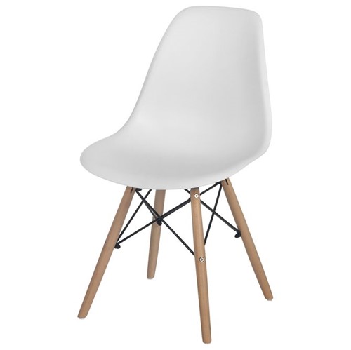 Eames Wood Iii Cadeira Natural/branco