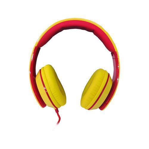 Earphone Rs310hp Amarelo com Vermelho Fone de Ouvido