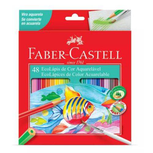 Ecolápis de Cor Aquarelável Faber-castell 24 Cores