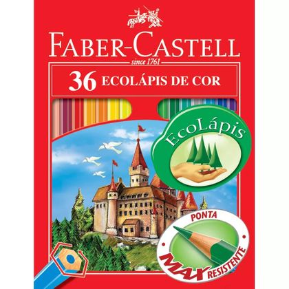 Ecolápis de Cor Sextavado 36 Cores - Faber Castell Faber Castell