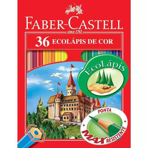 Ecolápis de Cor Sextavado 36 Cores Faber Castell