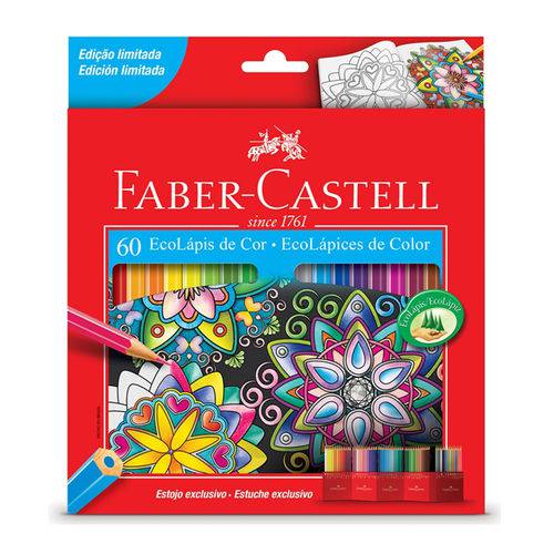 Ecolápis de Cor Sextavado Estojo com 60 Cores - Faber Castell