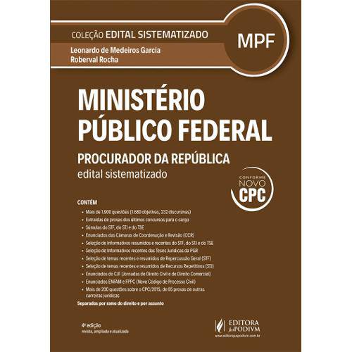 Edital Sistematizado Ministério Público Federal - Procurador da República