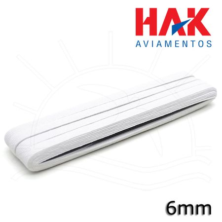 Elástico Branco EH10 (6,0mm) - 10m