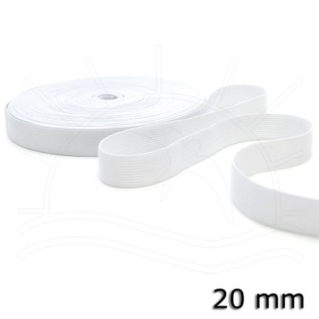 Elástico Colombe Crochê Branco (20mm) - 25m
