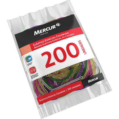 Elastico Colorido Especial Cores Sortidas 200Pcs Mercur