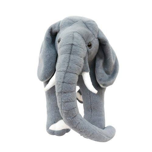 Elefante Cinza de Pé Realista 58cm - Pelúcia
