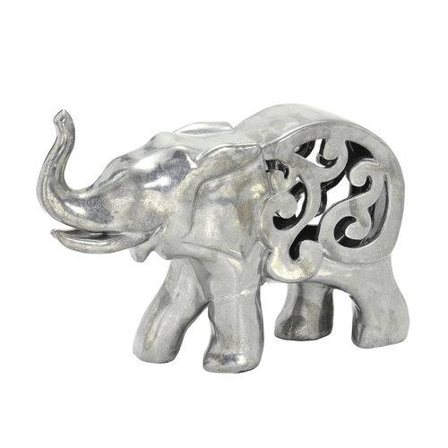 Elefante de Cerâmica com Detalhe 26cm Espressione