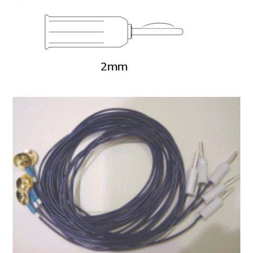 Eletrodo para Eletroencefalografia - 1,52m - Plugue Macho 4 Mm (5 Unid) - Maxxigold - Cód: Spm-pv 1010-11