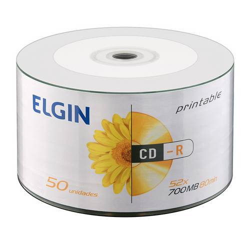 Elgin Midia Cd-R 700mb / 80 Min / 52x Bulk 50 (Printable)