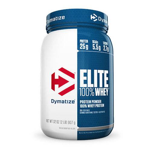 Elite 100% Whey Protein 2lbs (907g) - Gourmet Vanilla - Dymatize Nutrition