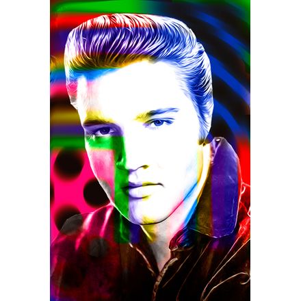 Elvis Color - 30 X 45 Cm - Papel Fotográfico Fosco