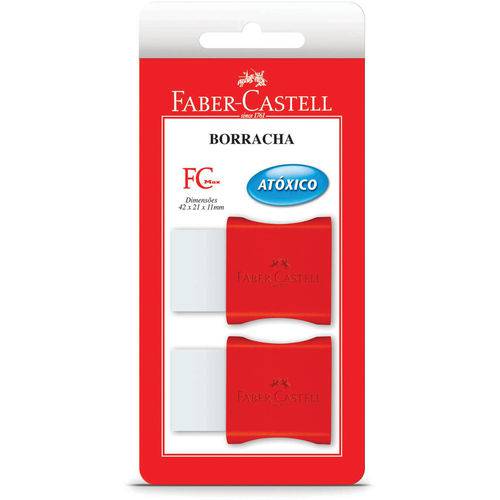 Embalagem com 2 Borrachas Brancas Faber-Castell