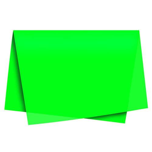 3 Embalagens Papel Seda 49x69cm Liso Verde Bandeira
