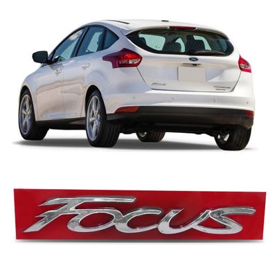 Emblema Focus do Porta Malas - Ford Focus 2014 a 2018 - Cromado