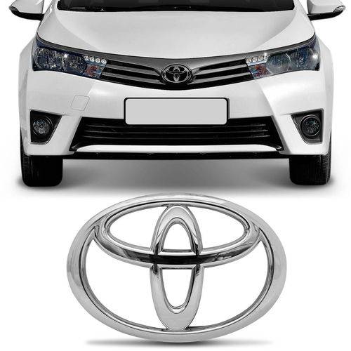Emblema Grade Dianteira Toyota Corolla Cromado Encaixe Perfeito