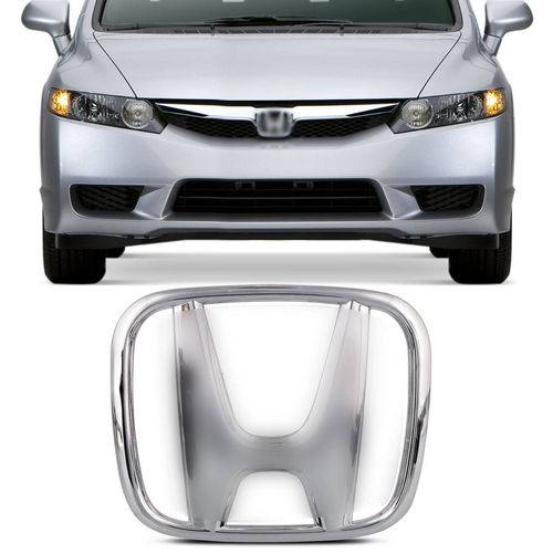 Emblema Honda Cromado New Civic Grade Dianteira