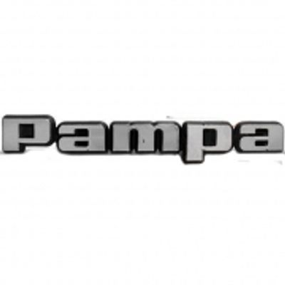 Emblema Letreiro da Tampa Traseira Caçamba Pampa 1982 a 1989 Modelo Prata