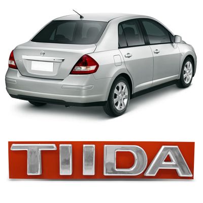 Emblema Tiida do Porta Malas Nissan Tiida 2007 a 2016 Cromado