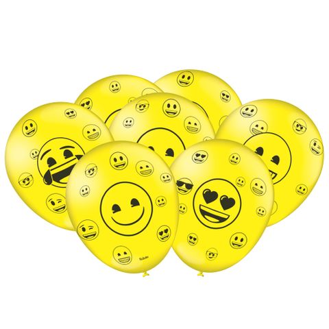 Emoji Balão C/25 - Festcolor