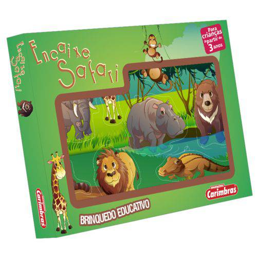 Encaixe Safari - Carimbras - Brinquedo Educativo