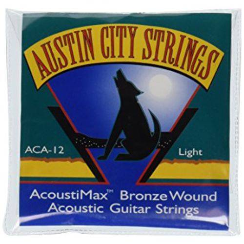 Encordoamento de Violão Aço Austin City Strings Light Aca12 0.12