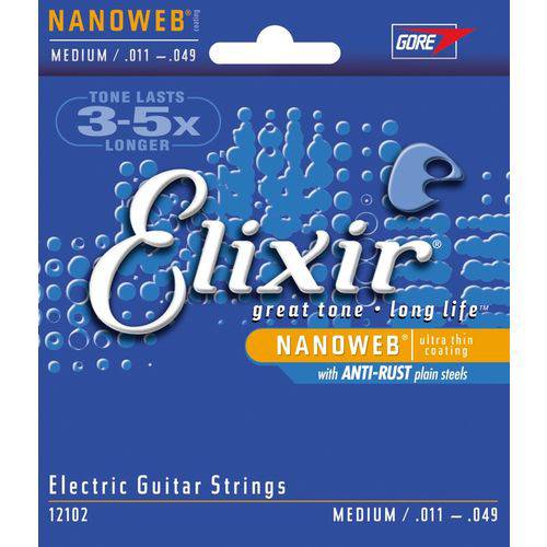 Encordoamento Elixir Nanoweb 011-049 12102 Guitarra