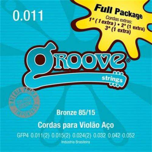 Encordoamento Groove para Violão Aço GFP4 - .011"/.052", Full Package