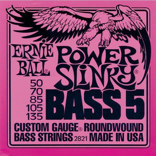 Encordoamento para Contra-Baixo 5 Cordas Ernie Ball Power Slinky (.050-.135) 2821