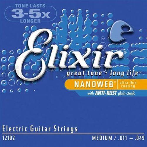 Encordoamento para Guitarra Elixir (.011-.049) Medium 12102