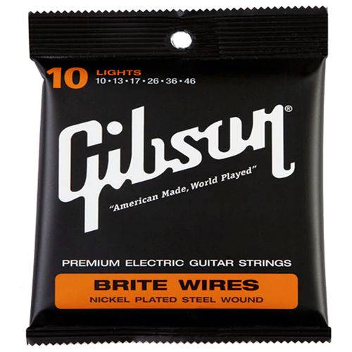 Encordoamento para Guitarra Gibson Brite Wires 010 - 46 700L