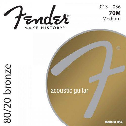 Encordoamento para Violão Aço 0.013 70m Bronze Fender