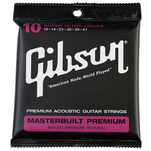 Encordoamento para Violão Aço Gibson Masterbuilt 010 BRS10