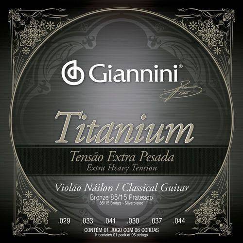 Encordoamento para Violão de Náilon (nylon), Série Titanium, Tensão Extra Pesada, Bronze 85/15 - Genwxta - Giannini