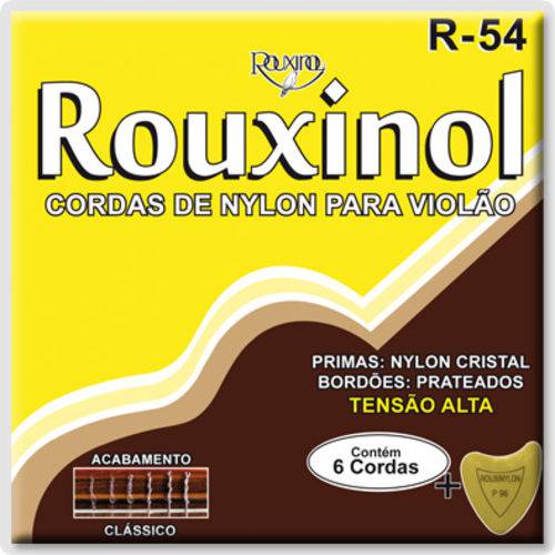 Encordoamento Violao Rouxinol R54 Nylon Cristal/prateada Tensao Alta