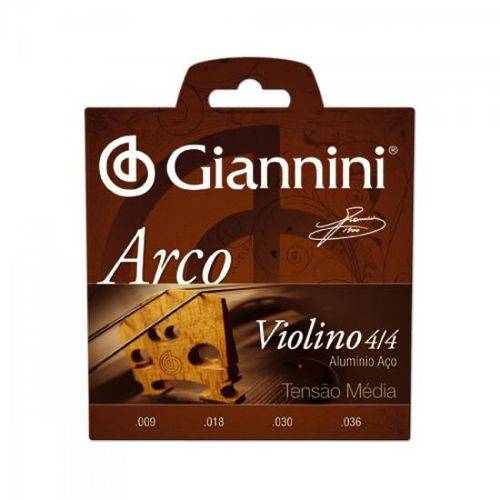 Encordoamento para Violino Geavva Série Arco Aço Médio Giann