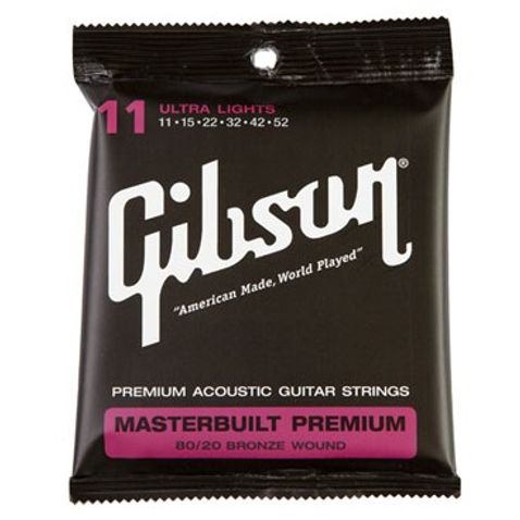 Encordoamento Violao Gibson Masterbuilt Premium 8020 Brass Sag Brs11 011.052