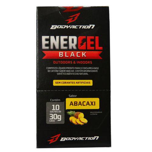 Energel Black - Abacaxi - 10 Sachês 30g - Bodyaction