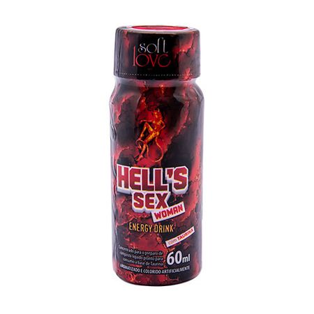 Energético Hells Sex Feminino 60ml Soft Love Unica 60ML