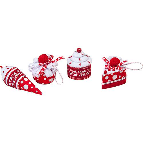 Enfeite de Árvore Cupcakes, 4 Unidades - Christmas Traditions