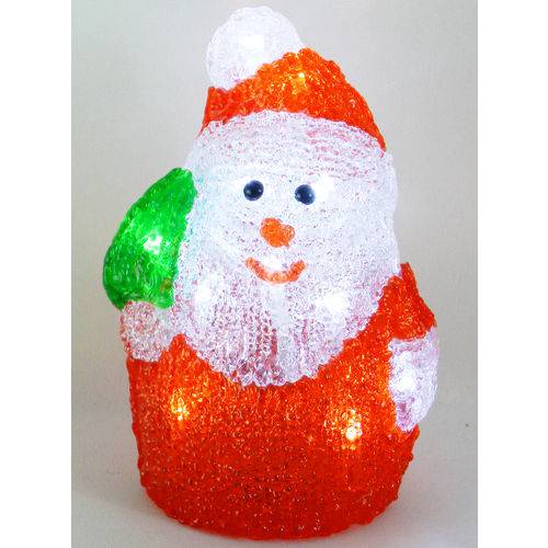 Enfeite de Natal Lâmpada Decorativa Led Papai Noel Acrílico- Wincy